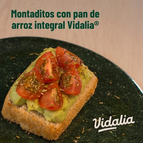 Montadito con pan de arroz y Aceite de oliva